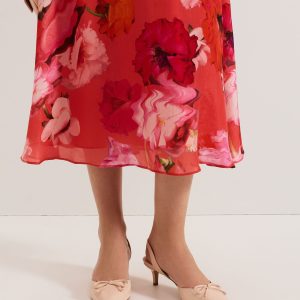 EN380 Pink Bow Kitten Heels