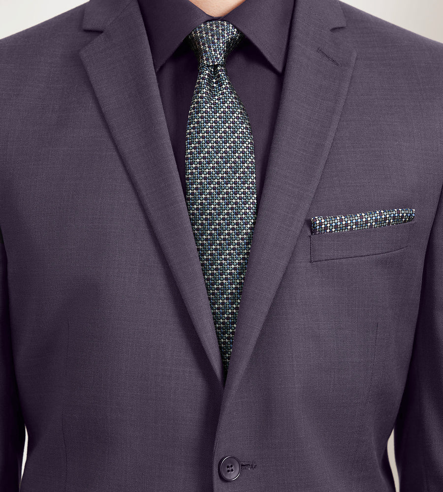 EN345 Slim Fit Deep Purple Solid Suit - Image 2