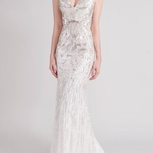 EN335 Fully Embellished Tulle Wedding Dress