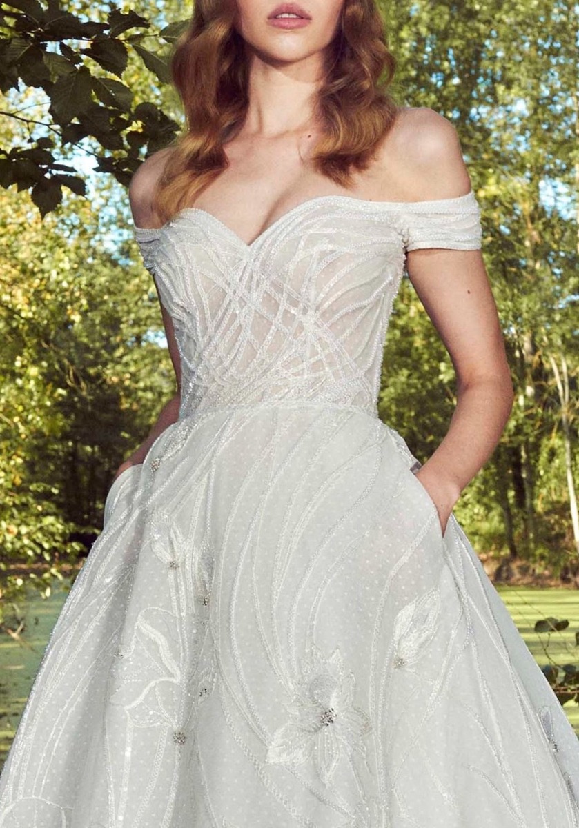 EN322 Embellished Off-Shoulder Ball Gown - Image 2